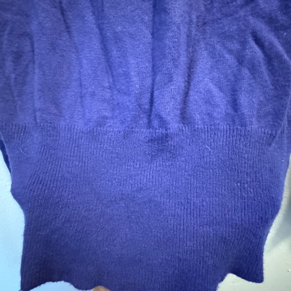 Royal Blue Knit Crewneck Sweater with Black Woven Tag - Picture 5 of 6